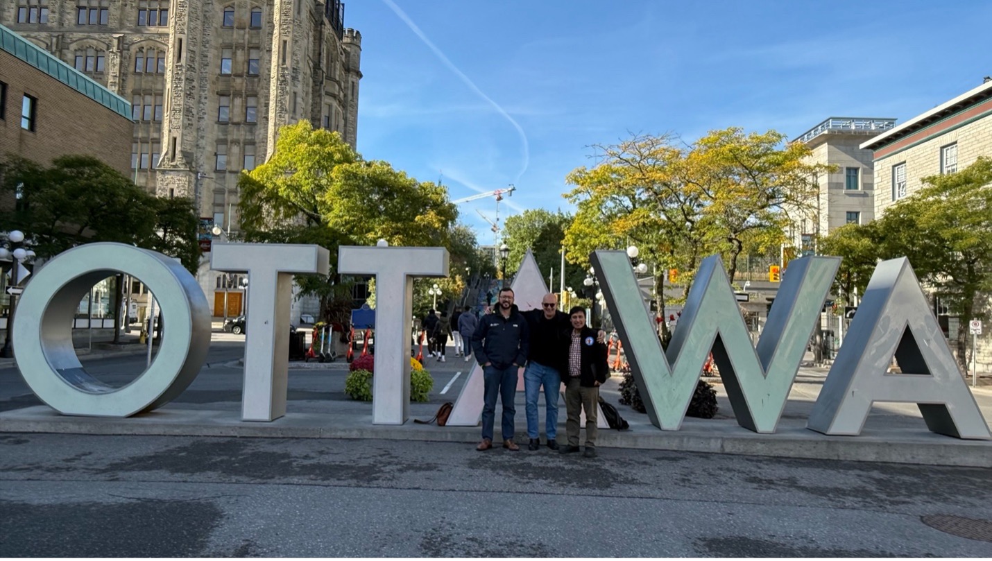 Greg Veinott (CCO, Leeway Marine), John Conyon (Director Hydrographic Operations, IIC Technologies) & Kirt Ejesiak (CEO, Sedna ROV Services Inc.) meet in Ottawa.