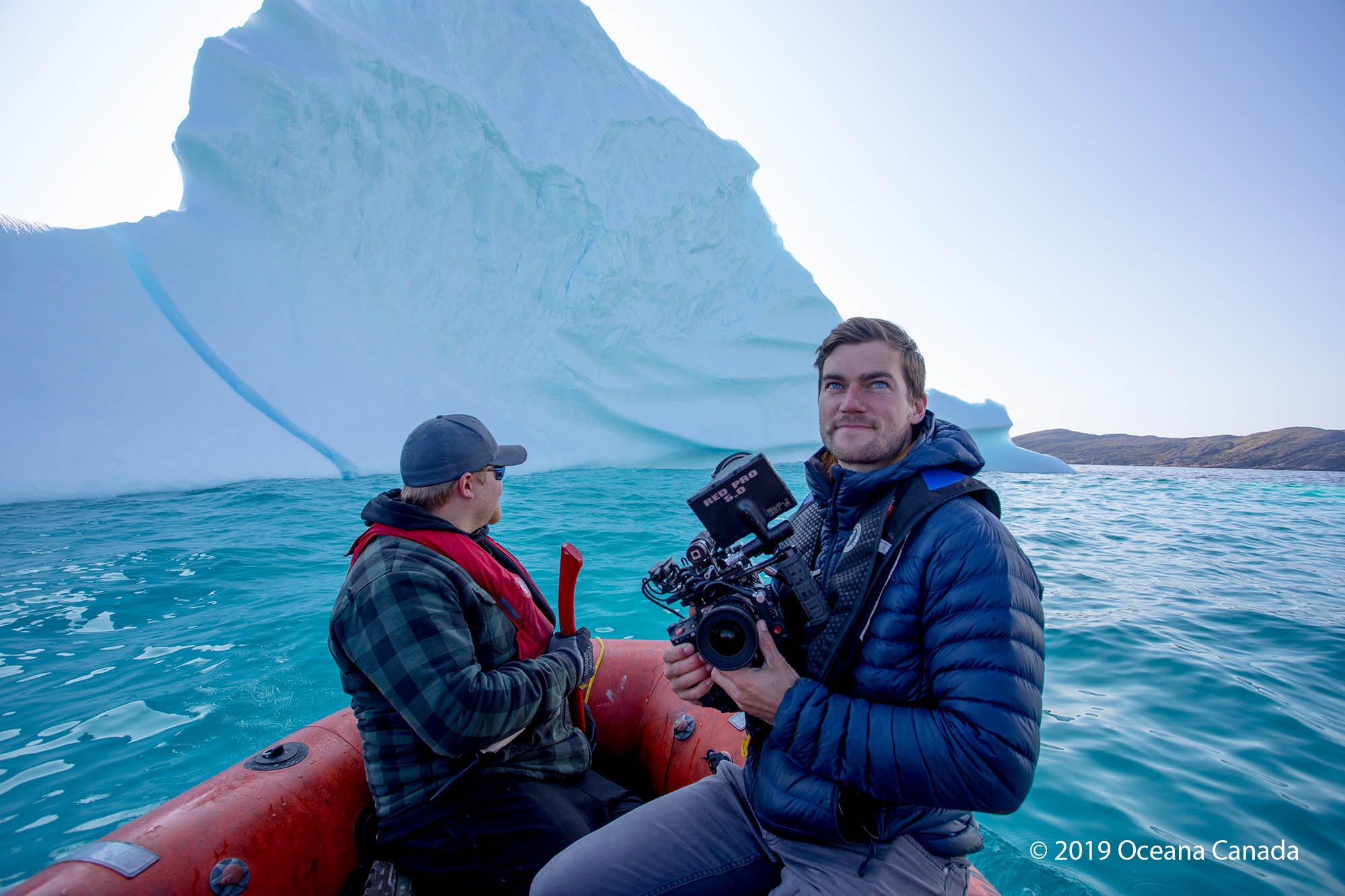 Small vessel with iceberg